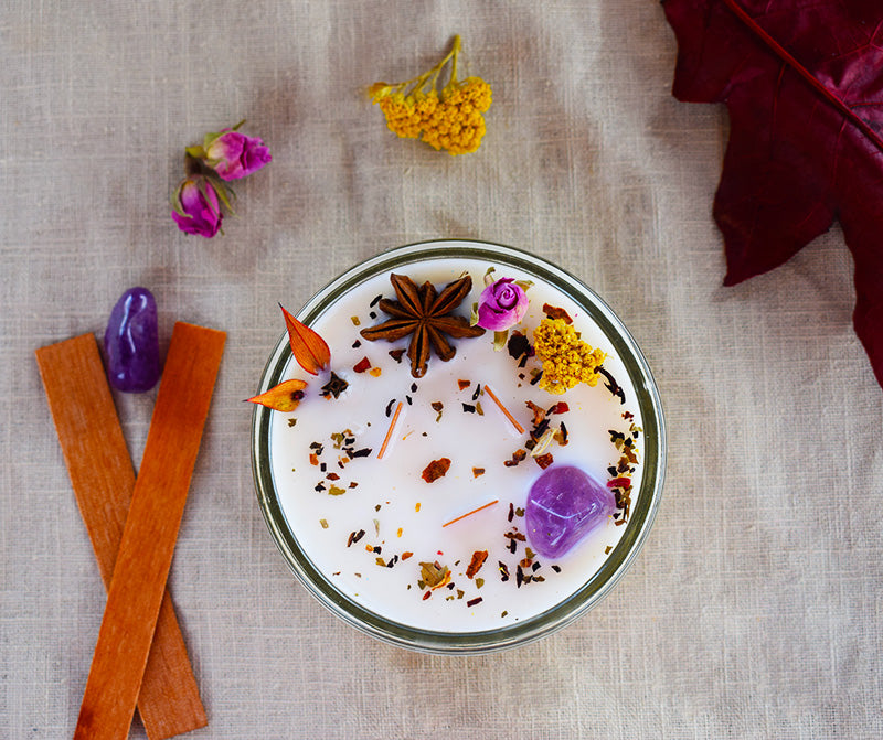 Astra Vanilla — Vela Artesanal de Cera de Coco con Mecha de Madera